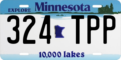 MN license plate 324TPP
