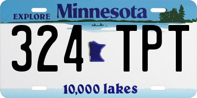 MN license plate 324TPT
