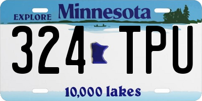 MN license plate 324TPU