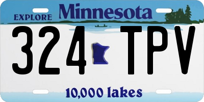 MN license plate 324TPV
