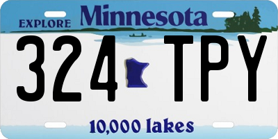 MN license plate 324TPY