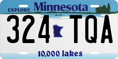 MN license plate 324TQA