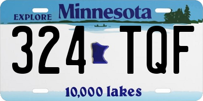MN license plate 324TQF