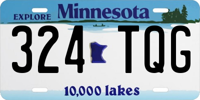 MN license plate 324TQG