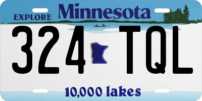 MN license plate 324TQL