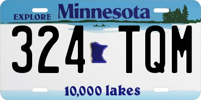MN license plate 324TQM