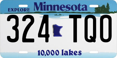 MN license plate 324TQO