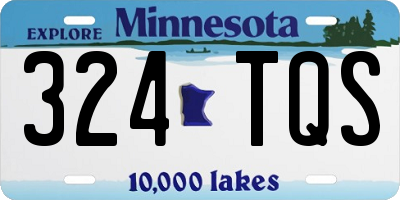 MN license plate 324TQS