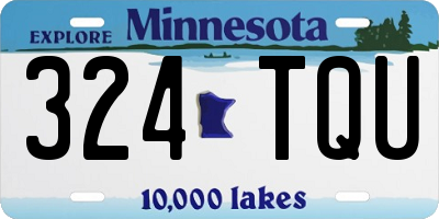 MN license plate 324TQU