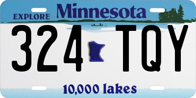 MN license plate 324TQY