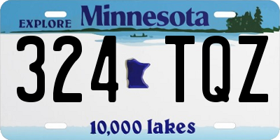 MN license plate 324TQZ
