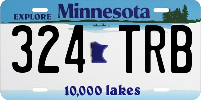 MN license plate 324TRB