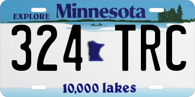 MN license plate 324TRC