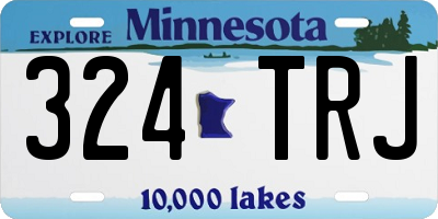 MN license plate 324TRJ