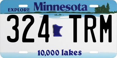MN license plate 324TRM