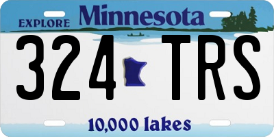 MN license plate 324TRS