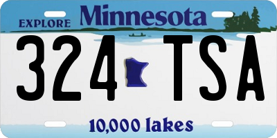 MN license plate 324TSA