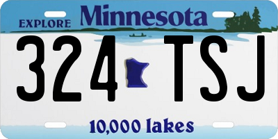 MN license plate 324TSJ