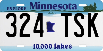 MN license plate 324TSK