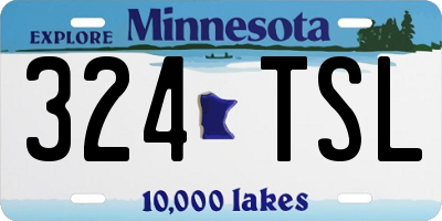 MN license plate 324TSL