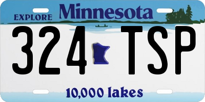 MN license plate 324TSP