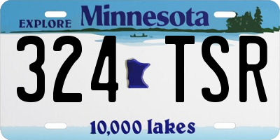 MN license plate 324TSR