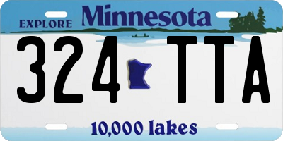 MN license plate 324TTA