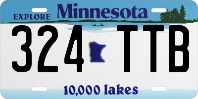 MN license plate 324TTB