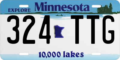 MN license plate 324TTG