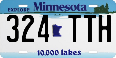 MN license plate 324TTH