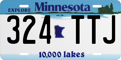 MN license plate 324TTJ