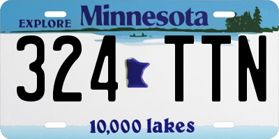 MN license plate 324TTN