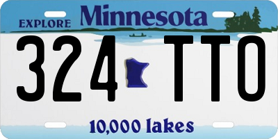 MN license plate 324TTO