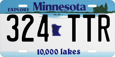 MN license plate 324TTR