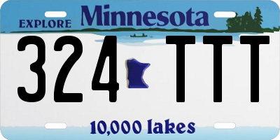 MN license plate 324TTT