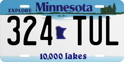 MN license plate 324TUL