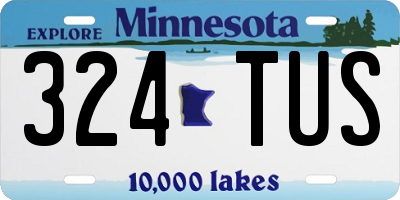 MN license plate 324TUS