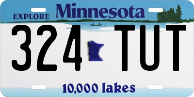 MN license plate 324TUT