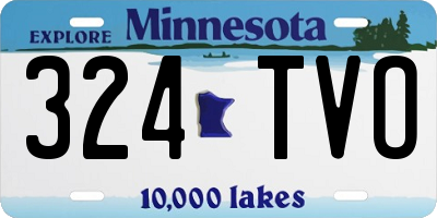 MN license plate 324TVO