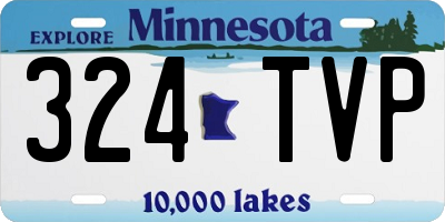 MN license plate 324TVP