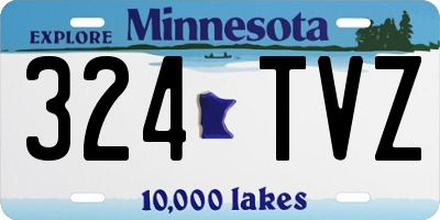 MN license plate 324TVZ