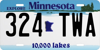 MN license plate 324TWA