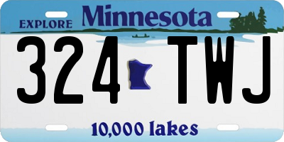 MN license plate 324TWJ