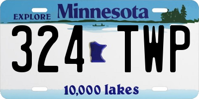 MN license plate 324TWP