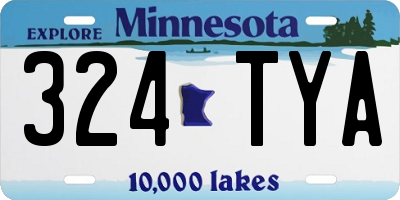 MN license plate 324TYA