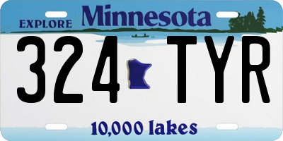 MN license plate 324TYR