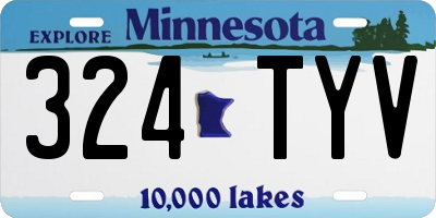 MN license plate 324TYV
