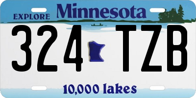MN license plate 324TZB