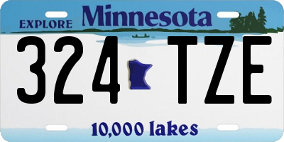 MN license plate 324TZE
