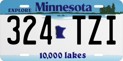 MN license plate 324TZI